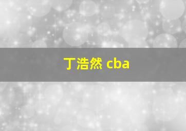 丁浩然 cba